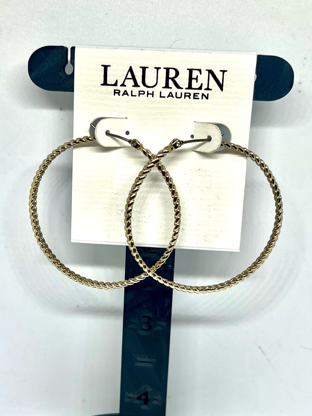 Lauren Ralph Lauren Twisted Gold-Tone Hoop Earrings